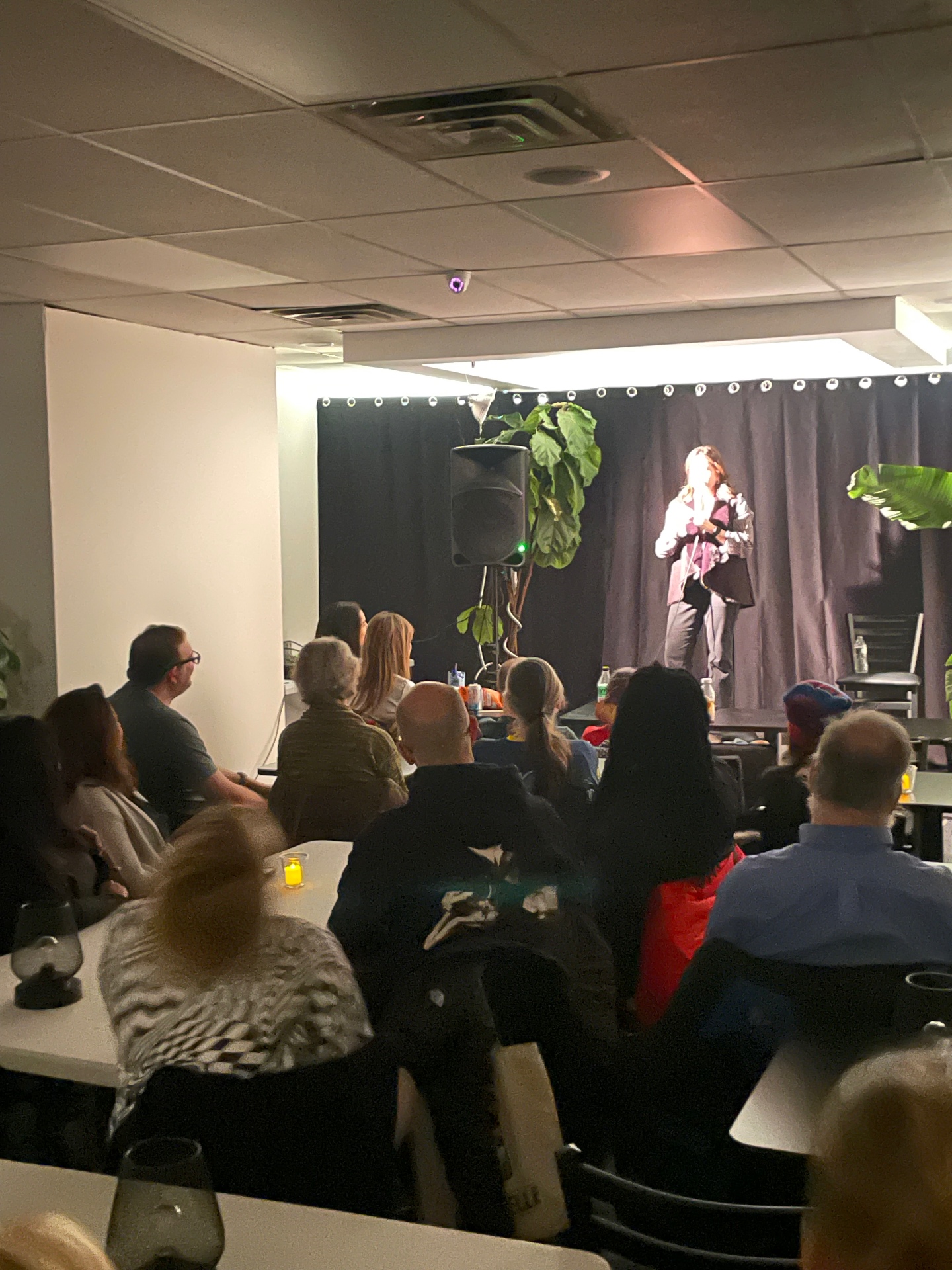 Comedy show set up at a treatment center